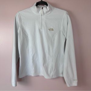 The North Face TKA 100 White Fleece Pullover Medium